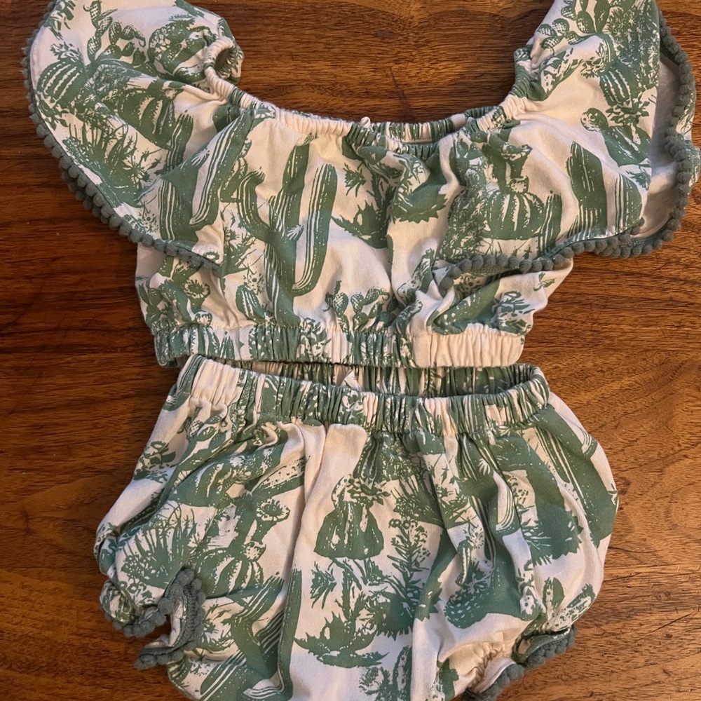 Kate Quinn Cactus Print Two-Piece Outfit